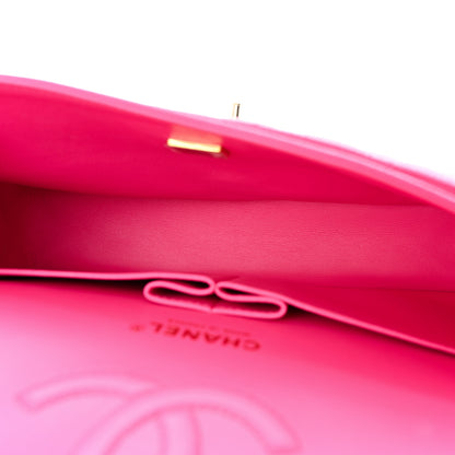 Chanel Caviar Quilted Medium Double Flap Dark Pink 5 of 11