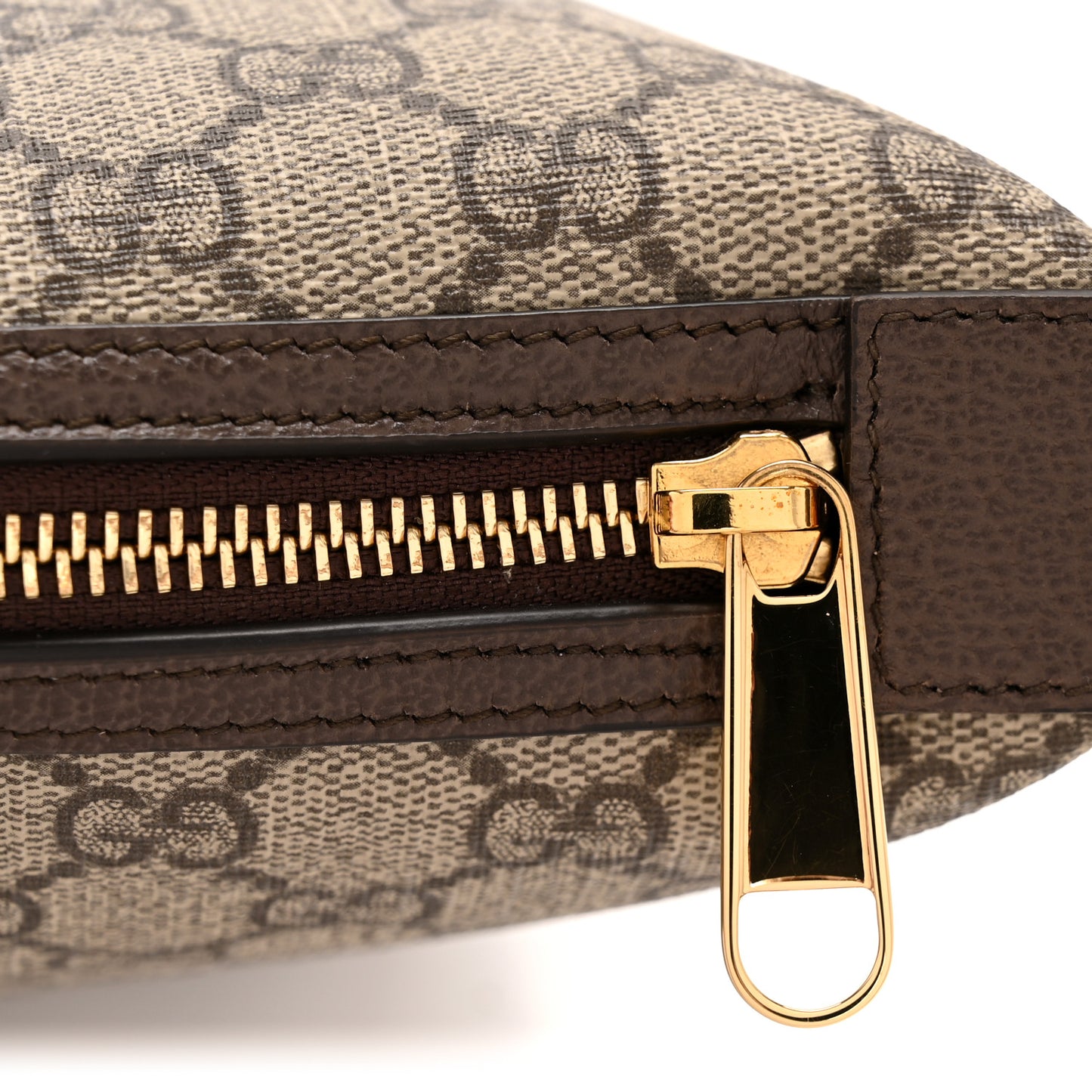 GG Supreme Monogram Textured Calfskin Web Super Mini Ophidia Shoulder Bag Beige Ebony New Acero