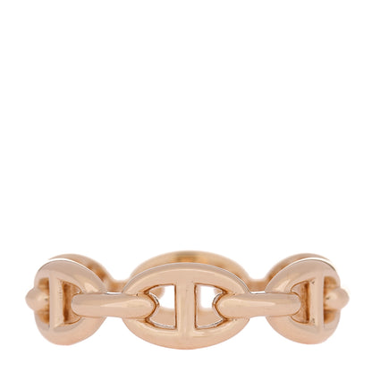 Hermes 18K Rose Gold PM Chaine d'Ancre Enchainee Ring 57 8 1 of 6