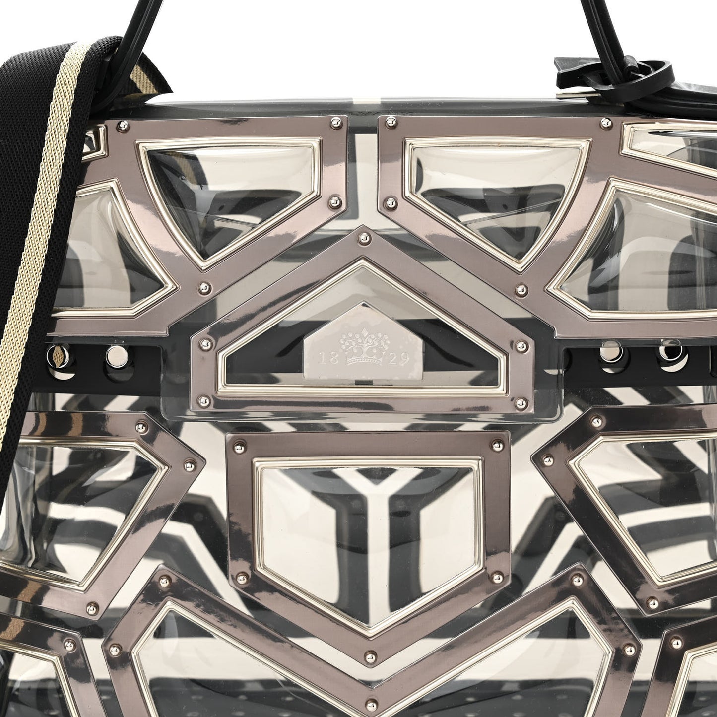 Vinyl Gladiator Tempete Satchel Antique Silver Gold