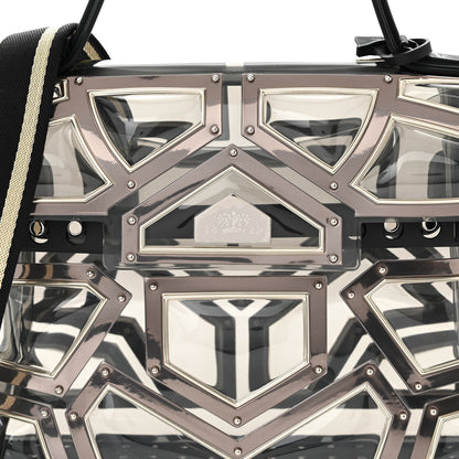 Delvaux Vinyl Gladiator Tempete Satchel Antique Silver Gold 7 of 9