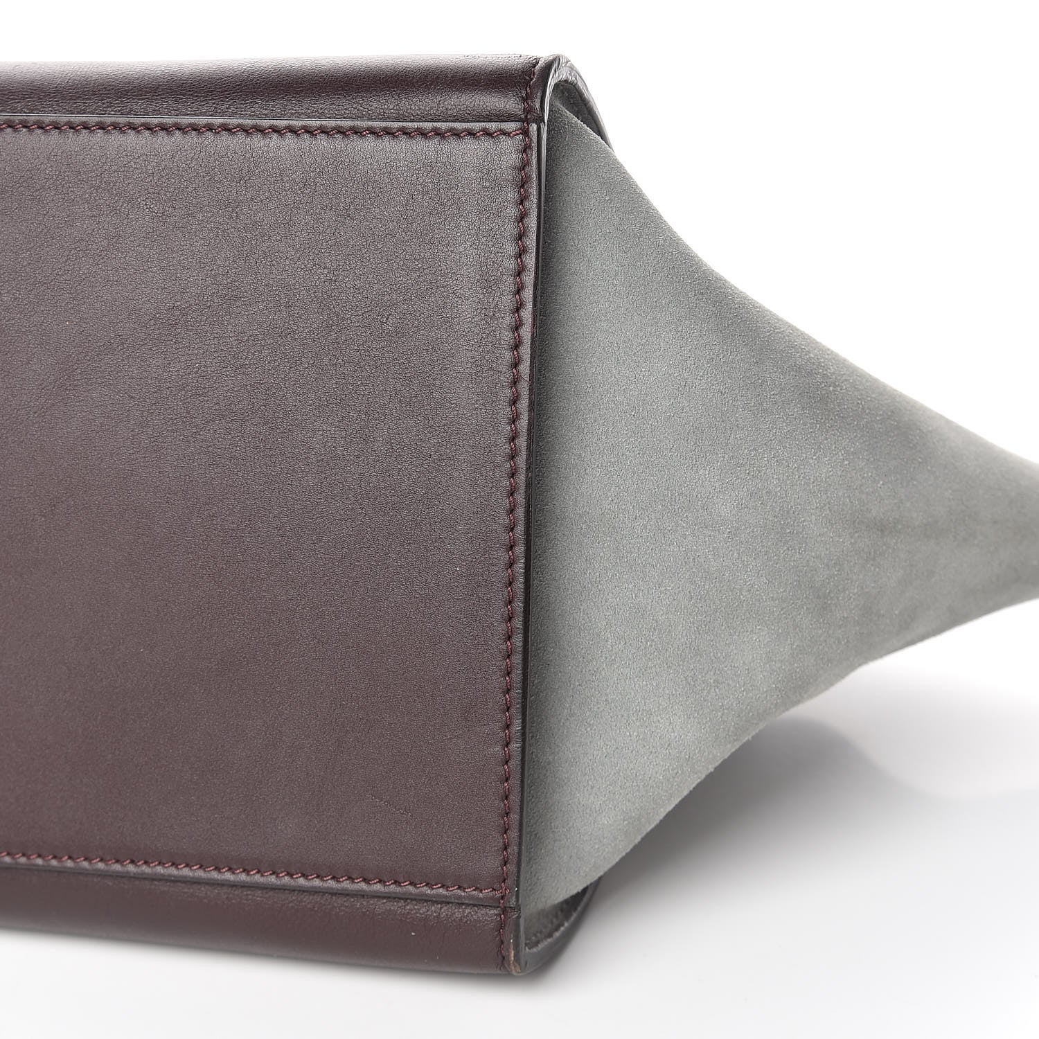 Celine Smooth Calfskin Suede Medium Tri-Color Trapeze Dark Grey 9 of 13