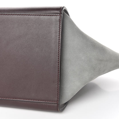 Celine Smooth Calfskin Suede Medium Tri-Color Trapeze Dark Grey 9 of 13