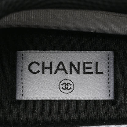 Chanel Mesh Suede Calfskin Grained Calfskin Mens CC Sneakers 43 White Black 8 of 15