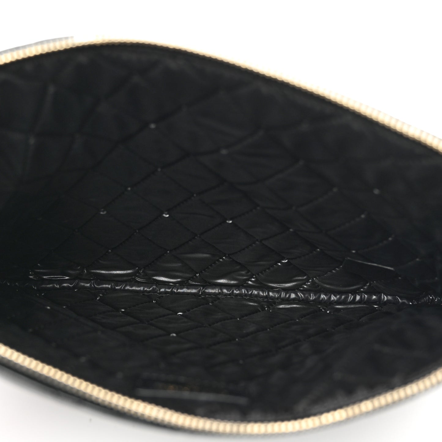 Lambskin Bi Quilted Medium Cosmetic Case Black