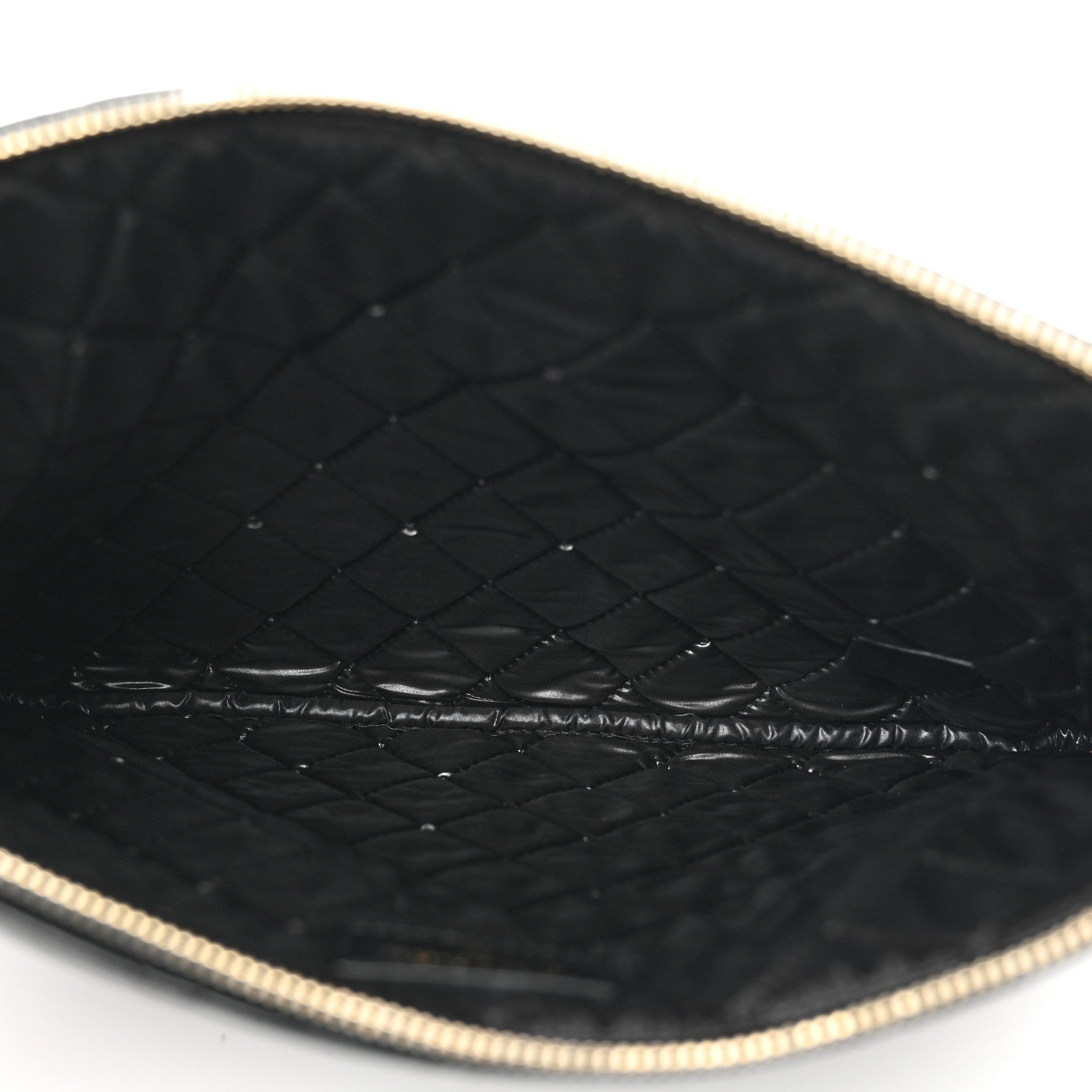 Chanel Lambskin Bi Quilted Medium Cosmetic Case Black 5 of 10