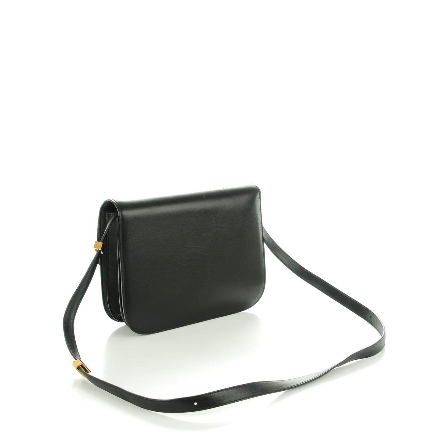Box Calfskin Medium Classic Box Flap Bag Black