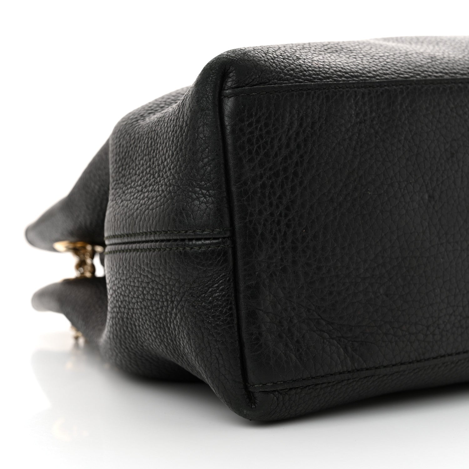 Gucci Pebbled Calfskin Medium Soho Chain Shoulder Bag Black 9 of 22