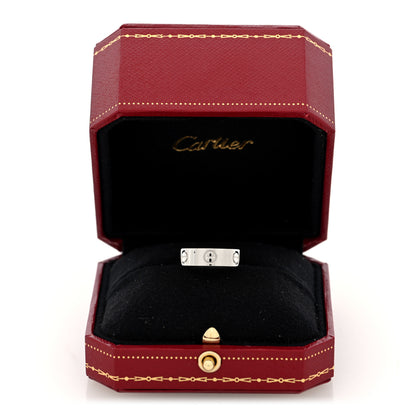 Cartier 18K White Gold 5.5mm LOVE Ring 49 5 5 of 5