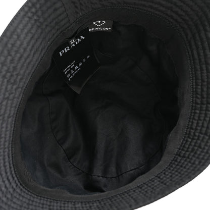 Prada Re-Nylon Metal Triangle Logo Womens Bucket Hat XL Black 7 of 11