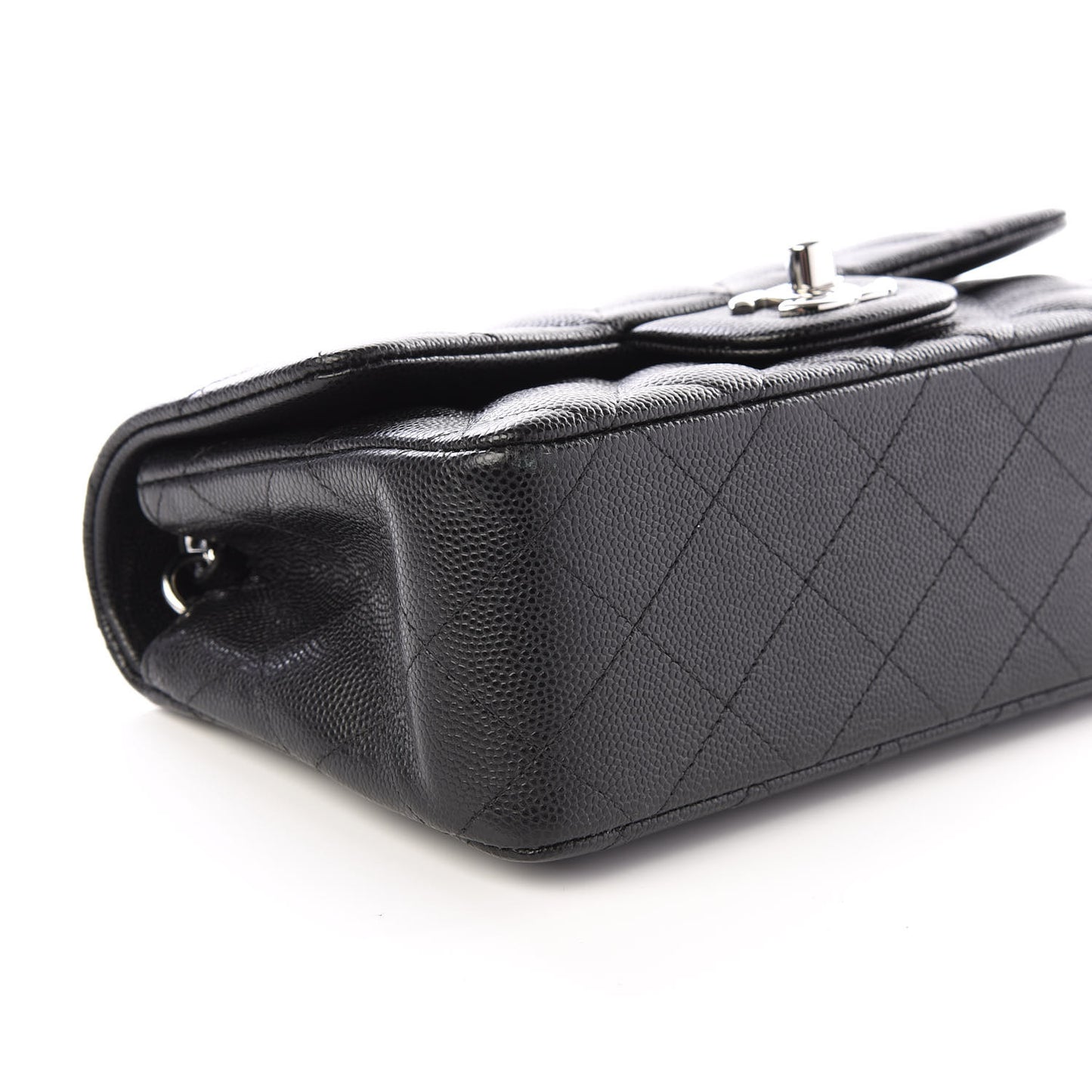 Caviar Quilted Mini Rectangular Flap Black