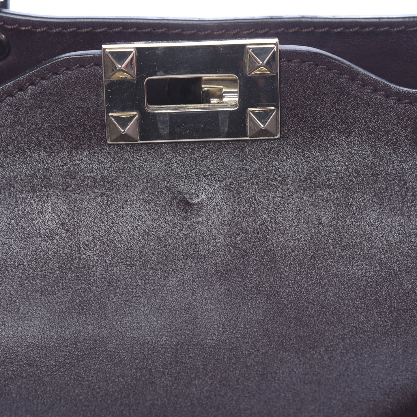 Vitello Small Rockstud Tote Griotte