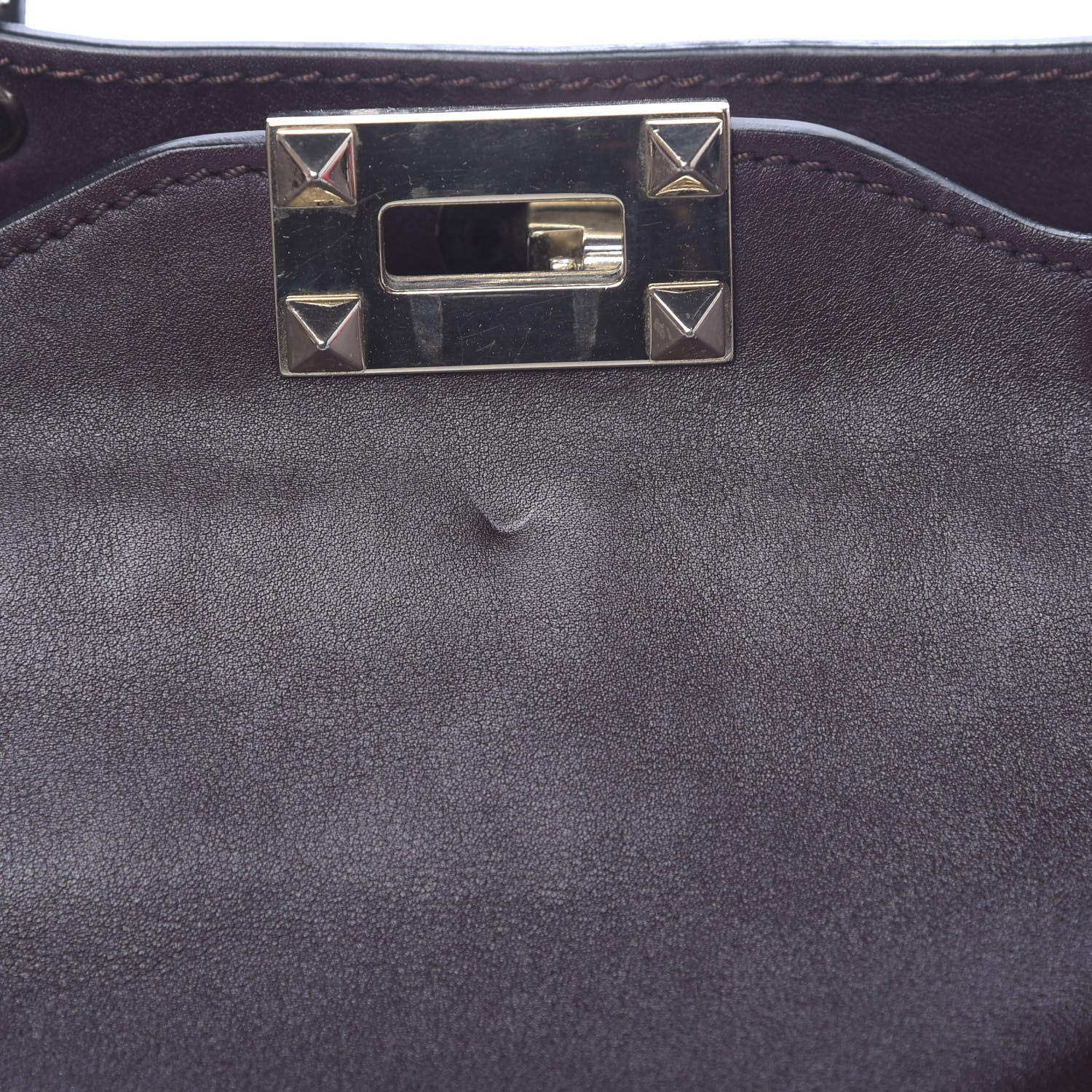 Valentino Garavani Vitello Small Rockstud Tote Griotte 11 of 14