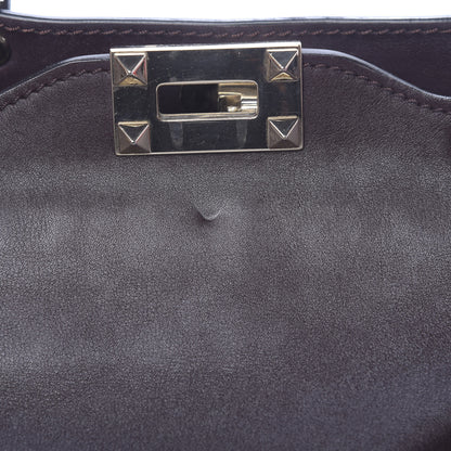 Valentino Garavani Vitello Small Rockstud Tote Griotte 11 of 14