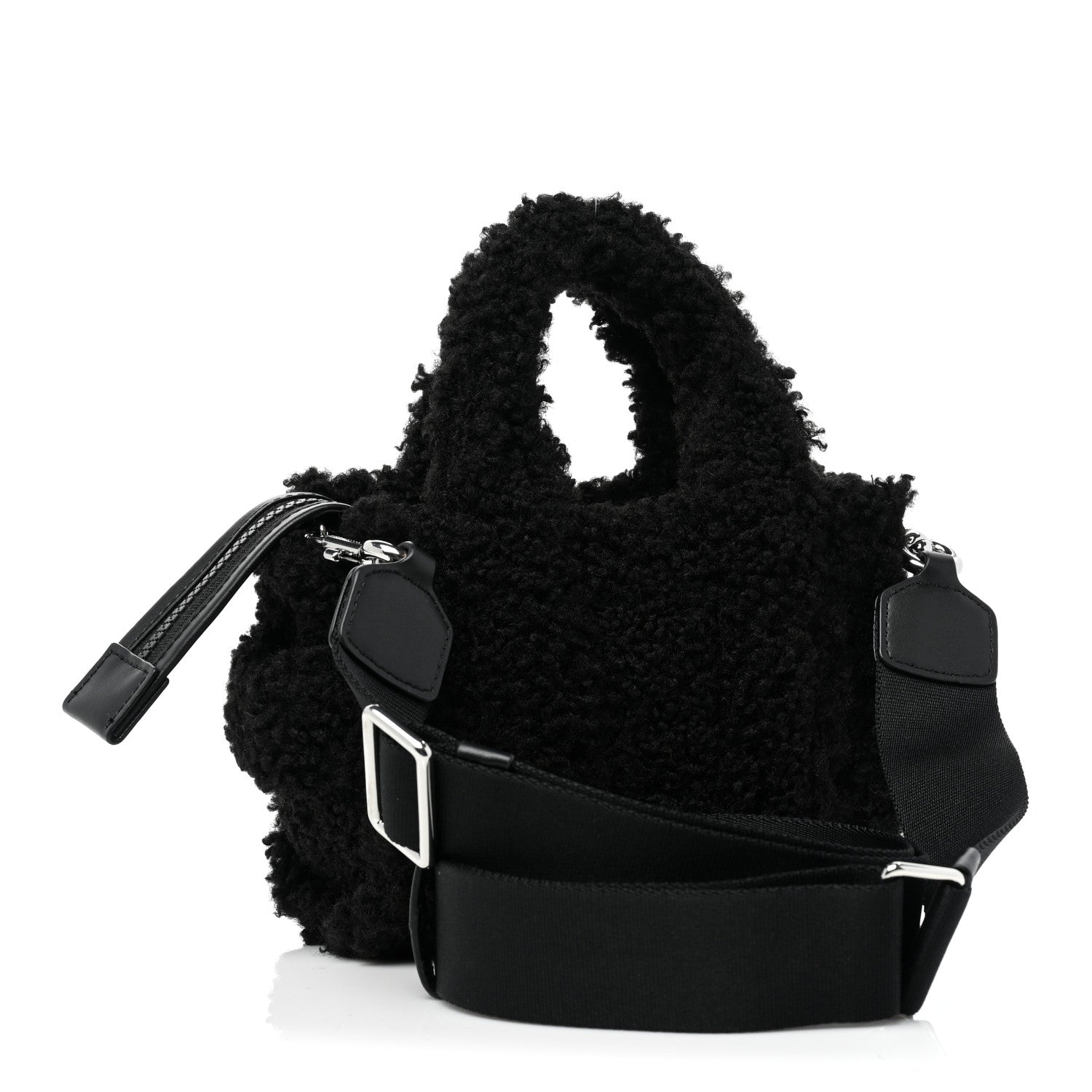Marc Jacobs Polyester Cotton Mini The Teddy Traveler Tote Bag Black 3 of 7