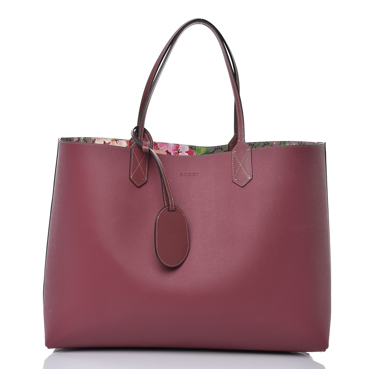 GG Supreme Monogram Blooms Large Reversible Tote Beige Multicolor Dry Rose