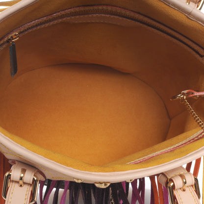 Louis Vuitton Monogram Multicolor Fringe Bucket Black 6 of 8