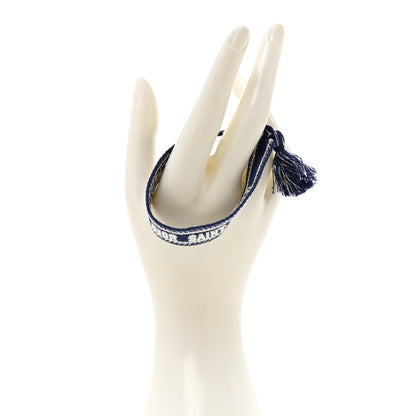 Christian Dior Woven Cotton Saint Barth Friendship Bracelet Navy 2 of 3