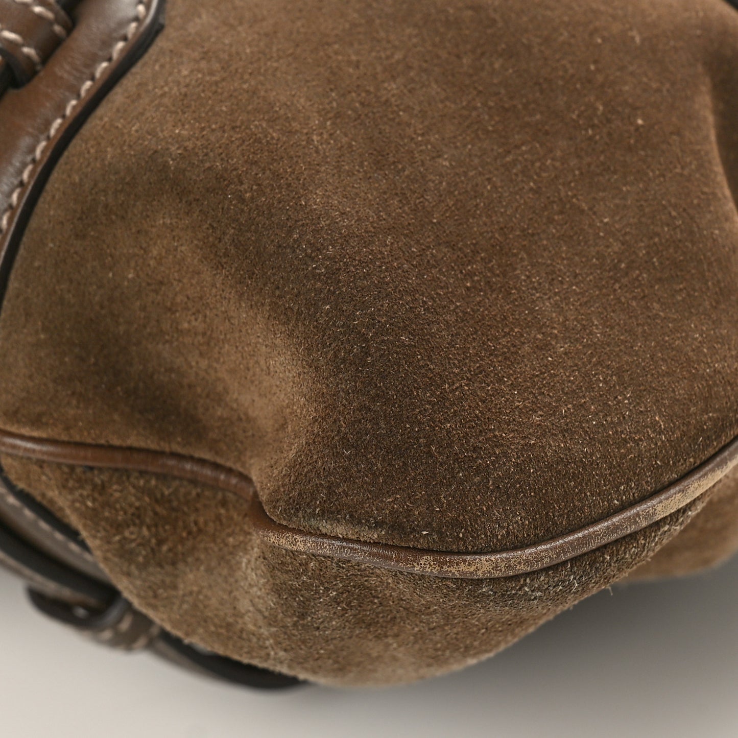 Suede Calfskin Large Horsebit 85th Anniversary Hobo Brown