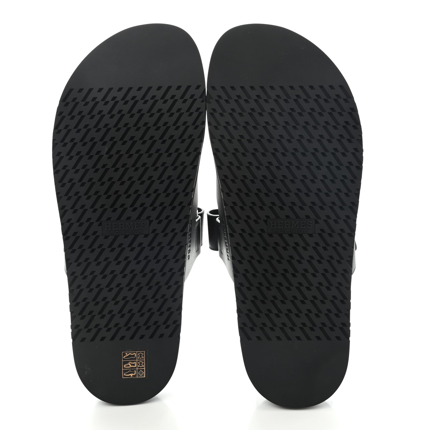 Calfskin Mens Chypre Sandals 45 Black