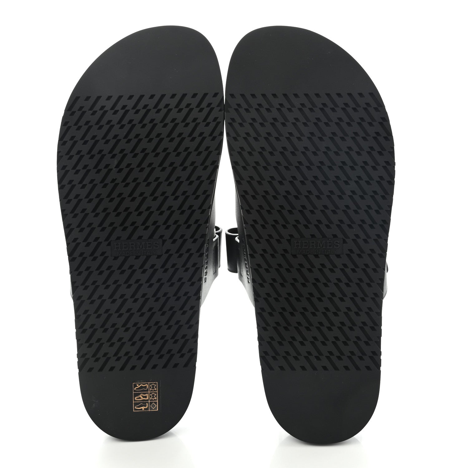 Hermes Calfskin Mens Chypre Sandals 45 Black 5 of 8