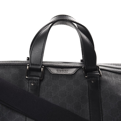 Gucci GG Supreme Monogram Medium Carry-On Duffle Bag Black Grey 10 of 10