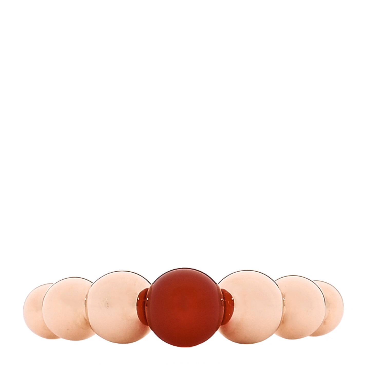 18K Rose Gold Carnelian Perlee Couleurs Variation Ring 54 6.75