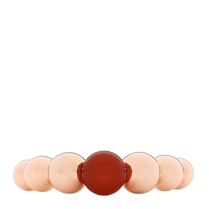 Van Cleef & Arpels 18K Rose Gold Carnelian Perlee Couleurs Variation Ring 54 6.75 1 of 6