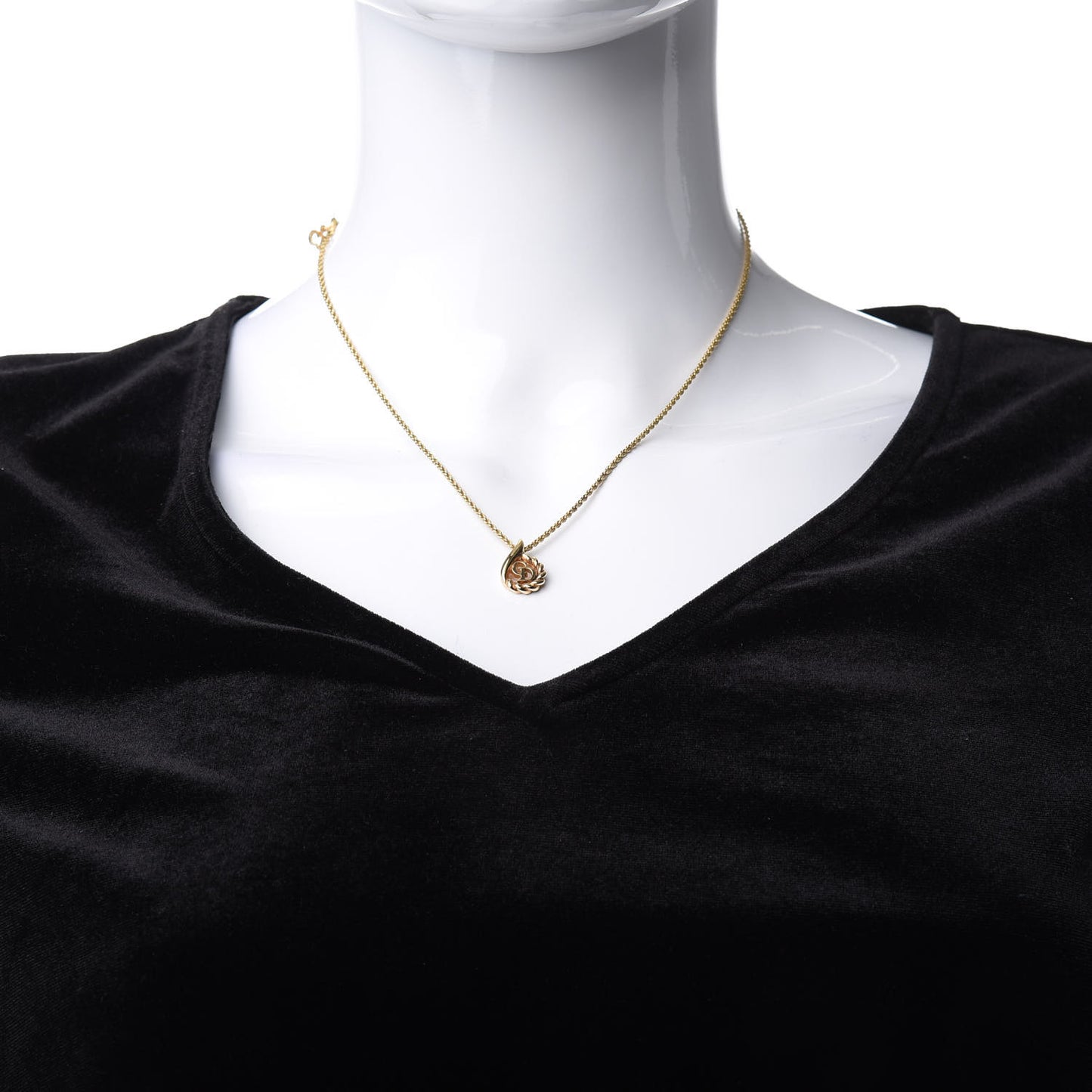 Metal Logo Necklace Gold