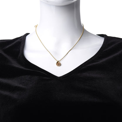 Christian Dior Metal Logo Necklace Gold 2 of 5