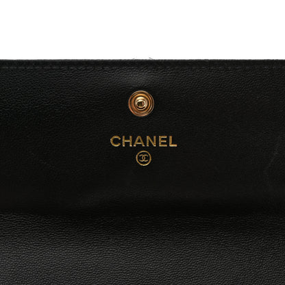 Chanel Lambskin Quilted Chanel 19 Flap Wallet Black 6 of 9