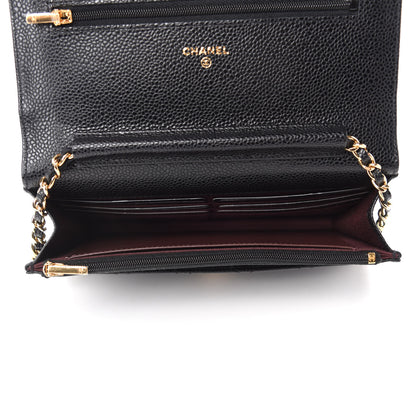 Chanel Caviar Quilted Wallet On Chain WOC Black 5 of 12