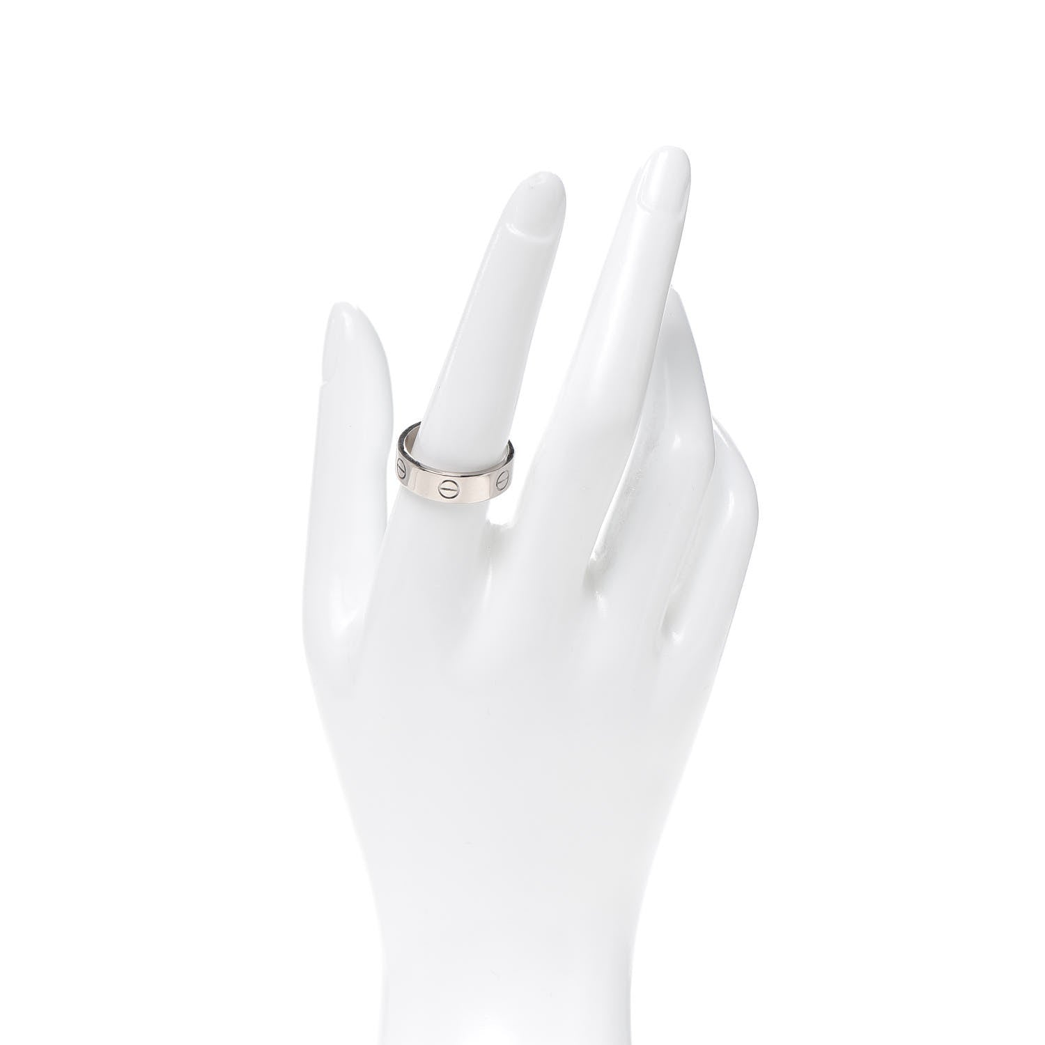 Cartier 18K White Gold 5.5mm LOVE Ring 58 8.25 2 of 4