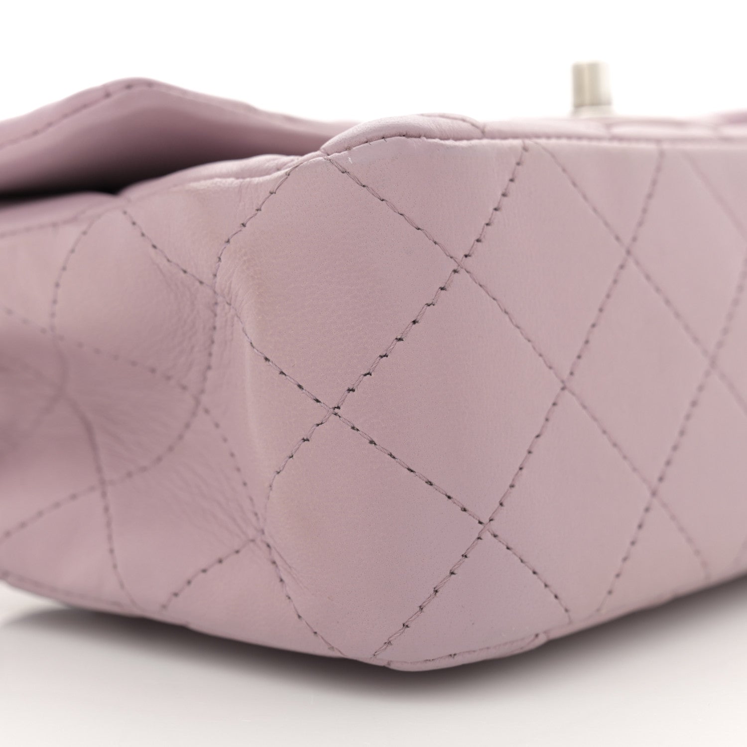 Chanel Lambskin Quilted Mini Rectangular Flap Light Purple 9 of 11