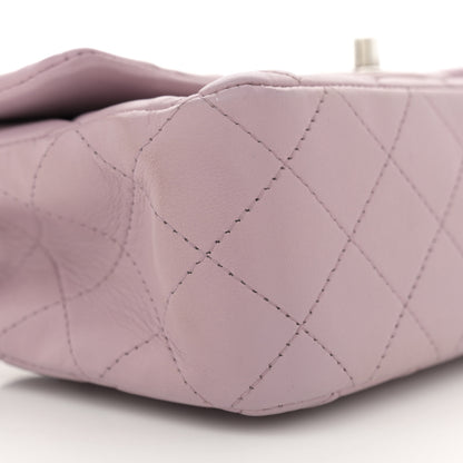 Chanel Lambskin Quilted Mini Rectangular Flap Light Purple 9 of 11