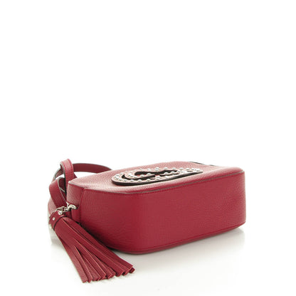 Gucci Pebbled Calfskin Studded Small Soho Disco Bag Soft Burgundy 4 of 7