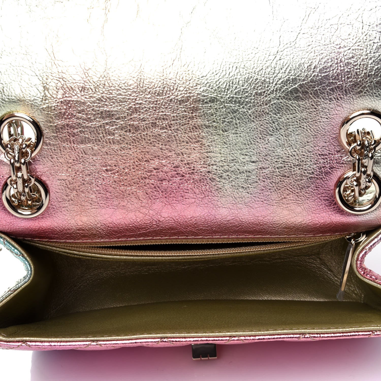 Chanel Metallic Goatskin Quilted Mini 2.55 Reissue Flap Multicolor 4 of 4