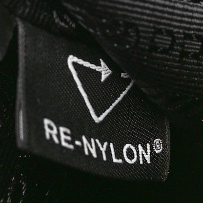 Prada Re-Nylon Nappa Triangle Medium Double Handled Tote Black 7 of 11