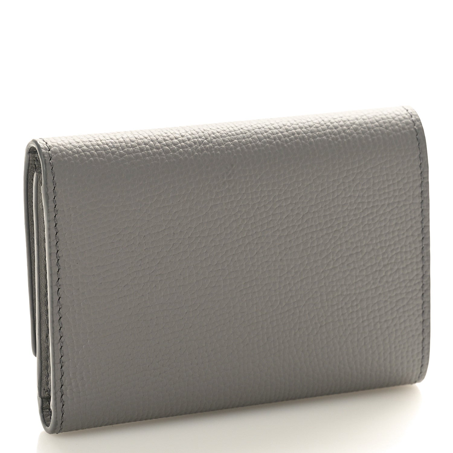 Loewe Pebble Grain Calfskin Anagram Small Vertical Wallet Grey 3 of 7