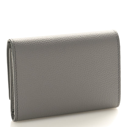 Loewe Pebble Grain Calfskin Anagram Small Vertical Wallet Grey 3 of 7
