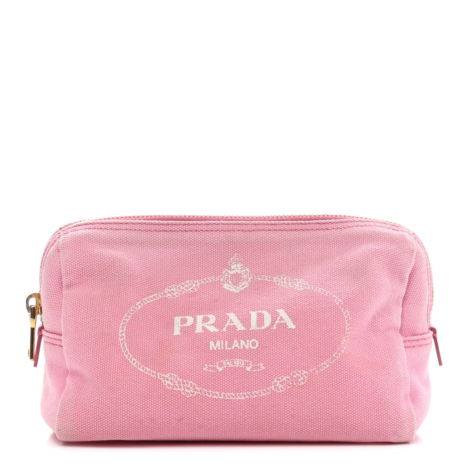 Prada Canvas Canapa Logo Pouch Geranio 1 of 12
