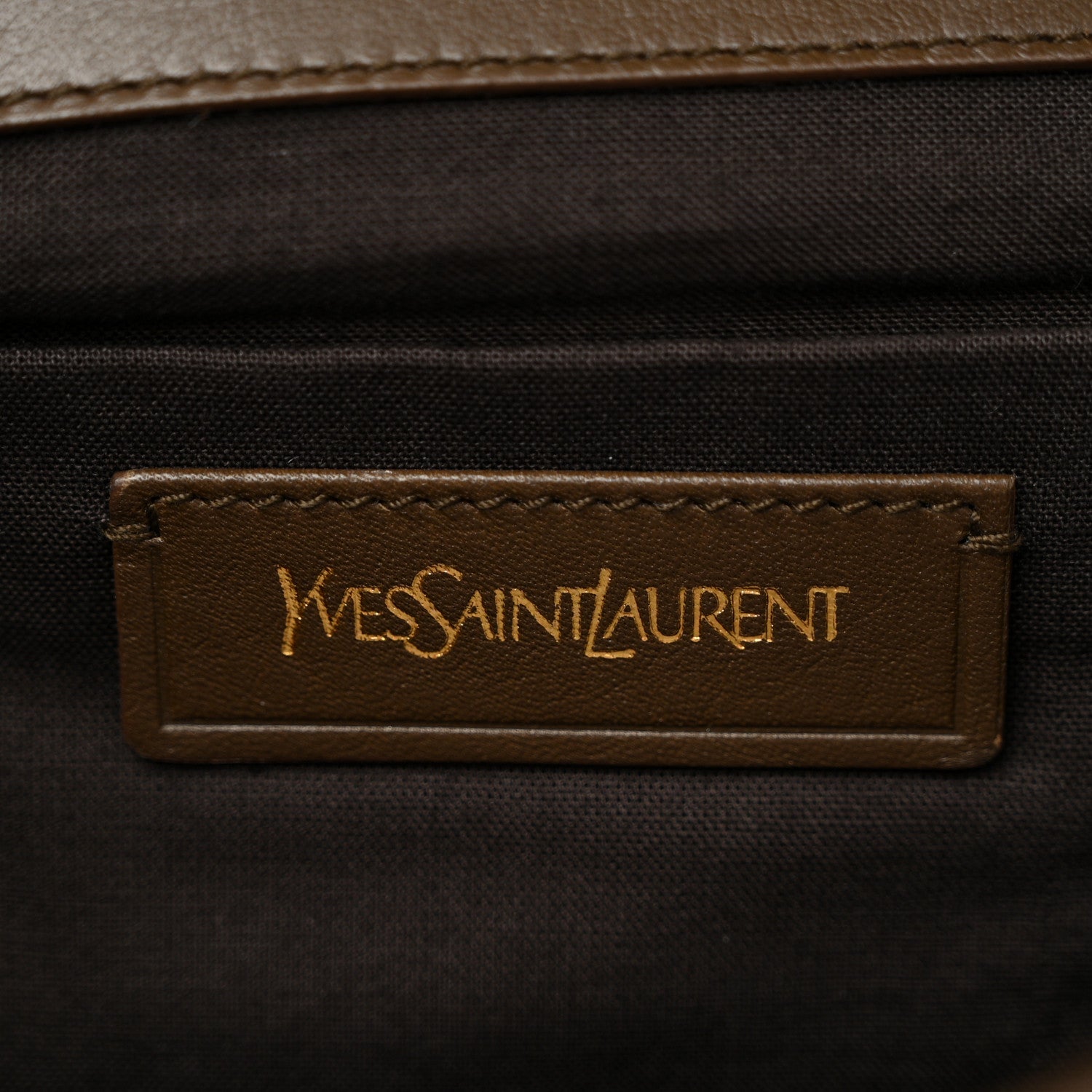 Saint Laurent Perforated Calfskin Large ChYc Clutch Bronze 6 of 10