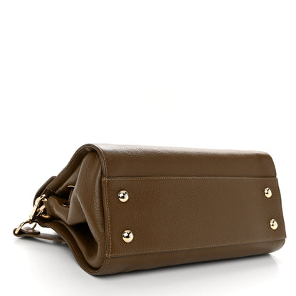 Jimmy Choo Grainy Calfskin Rosalie Satchel Dark Brown 4 of 11