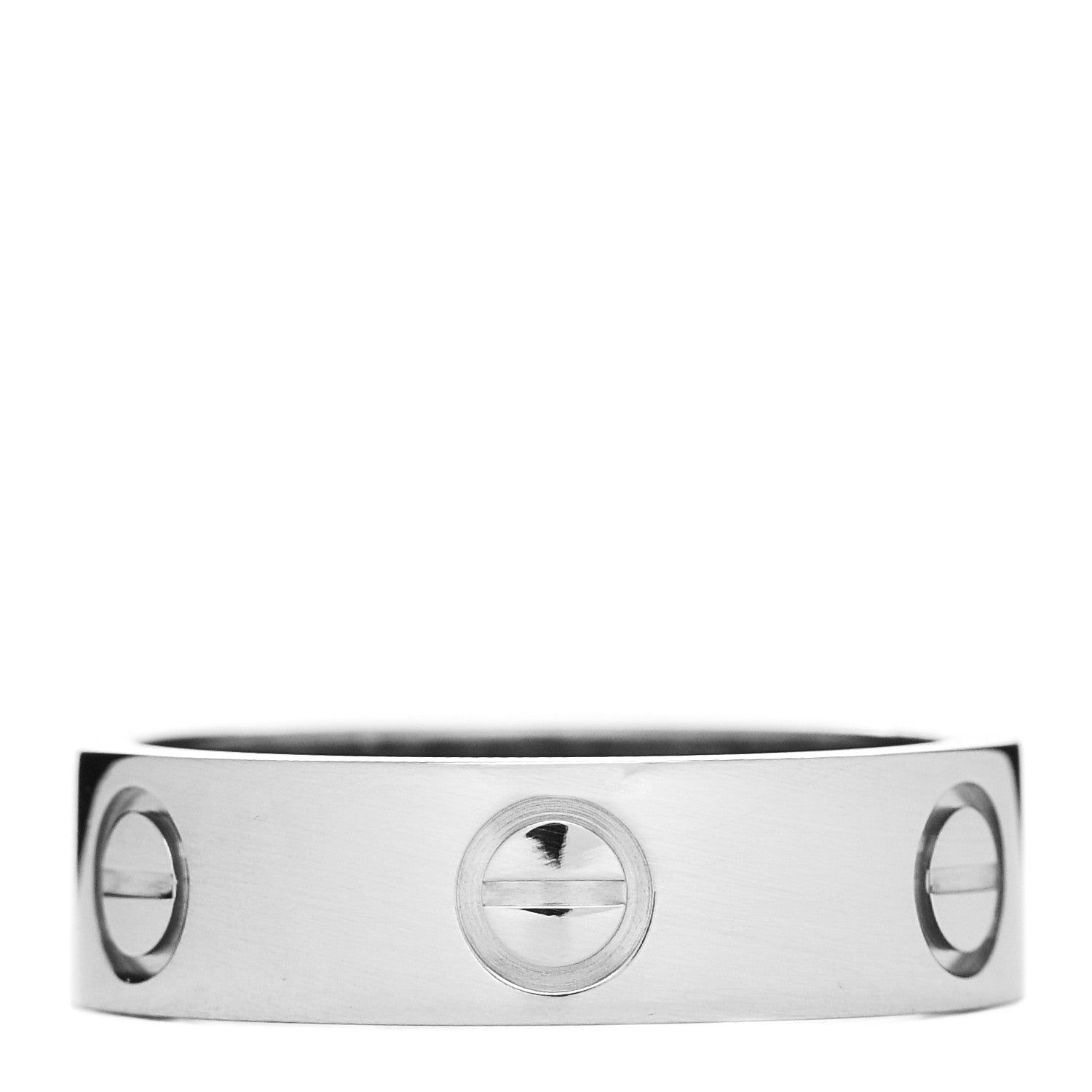 Cartier 18K White Gold 5.5mm LOVE Ring 53 6.25 3 of 5