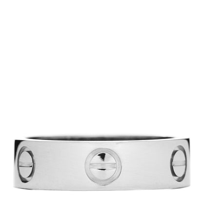 Cartier 18K White Gold 5.5mm LOVE Ring 53 6.25 3 of 5