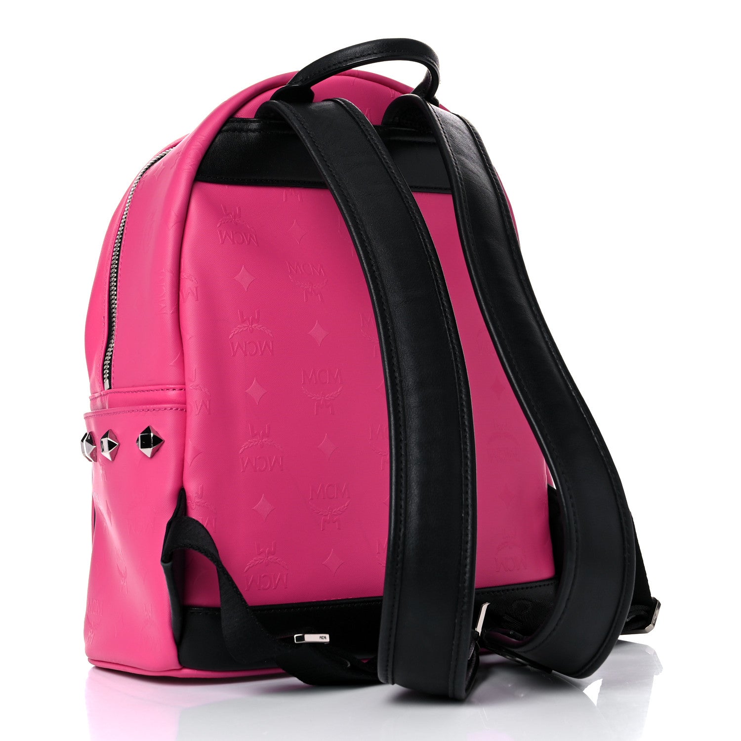 MCM Odeon Studded Small Backpack Beetroot Pink 3 of 20