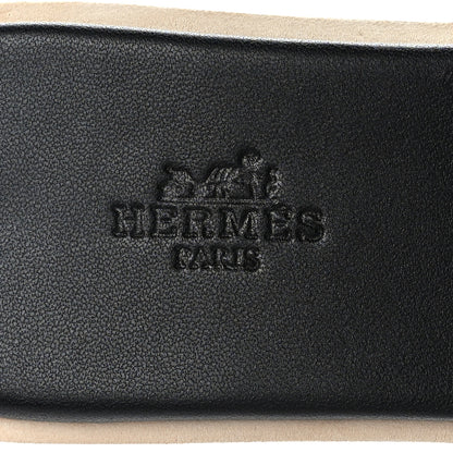 Hermes Calfskin Cork Eze 30 Sandals 37 Black 7 of 10