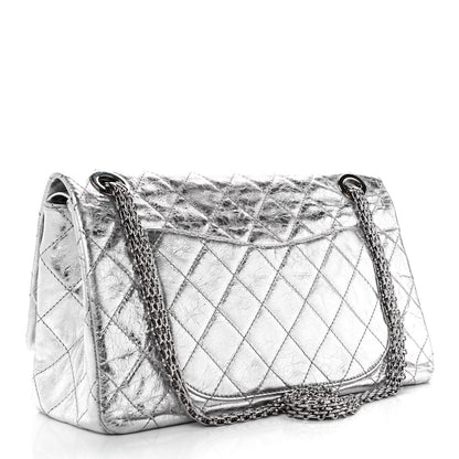Chanel Metallic Aged Calfskin Quilted 2.55 Reissue 228 Flap Silver 2 of 12