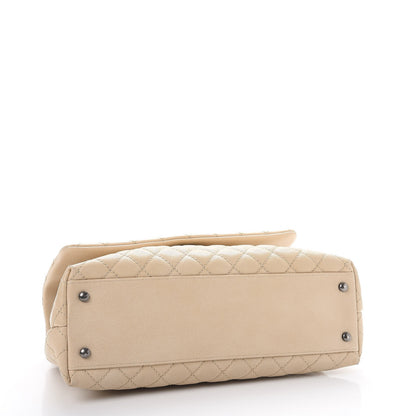 Chanel Caviar Quilted Medium Coco Handle Flap Light Beige 5 of 8