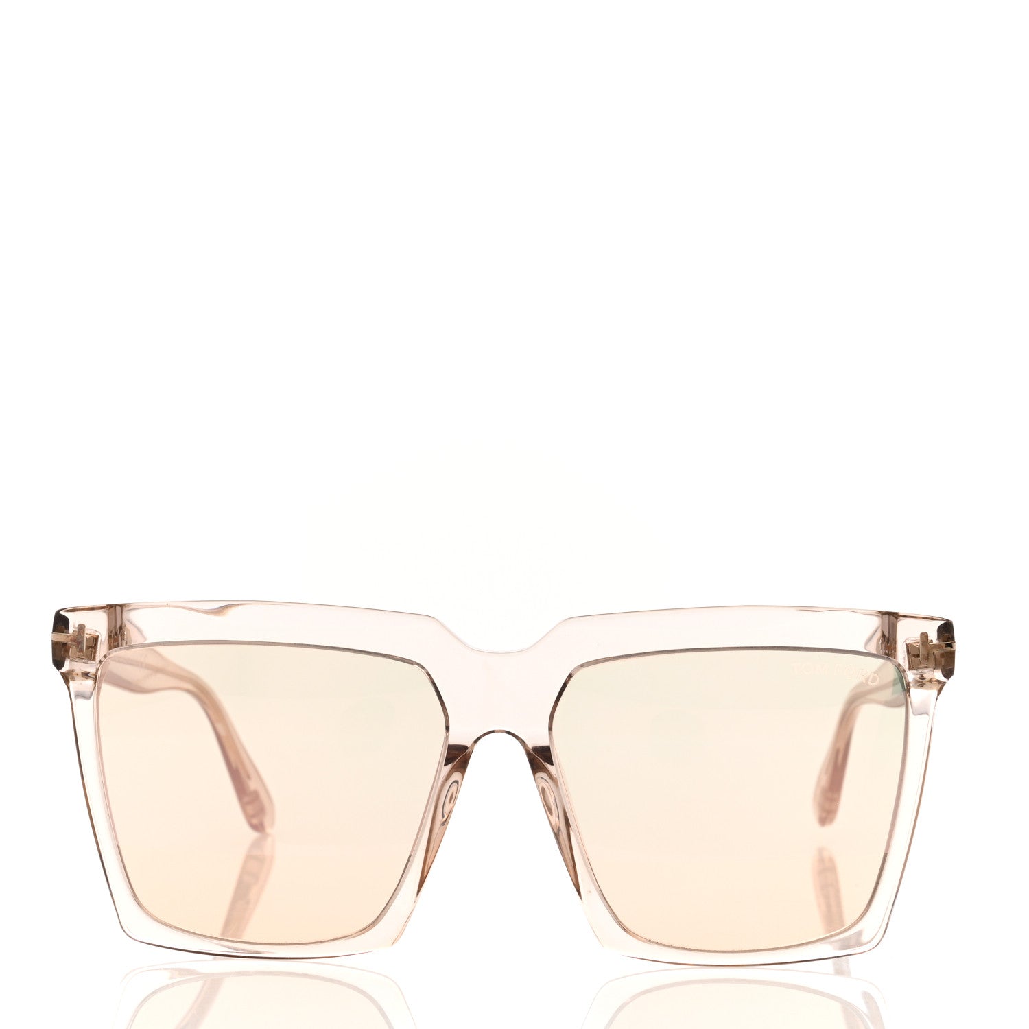 Tom Ford Acetate Polarized Sabrina Cat Eye Sunglasses TF764 Beige 2 of 8